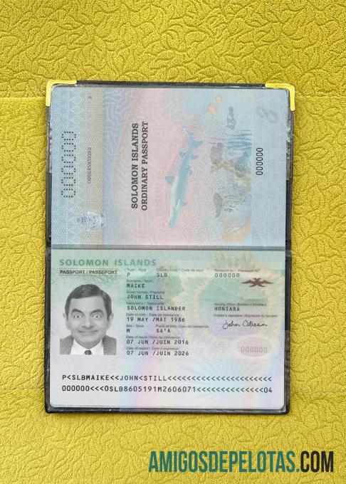 Photolook do passaporte das Ilhas Salomão baixar para verificação